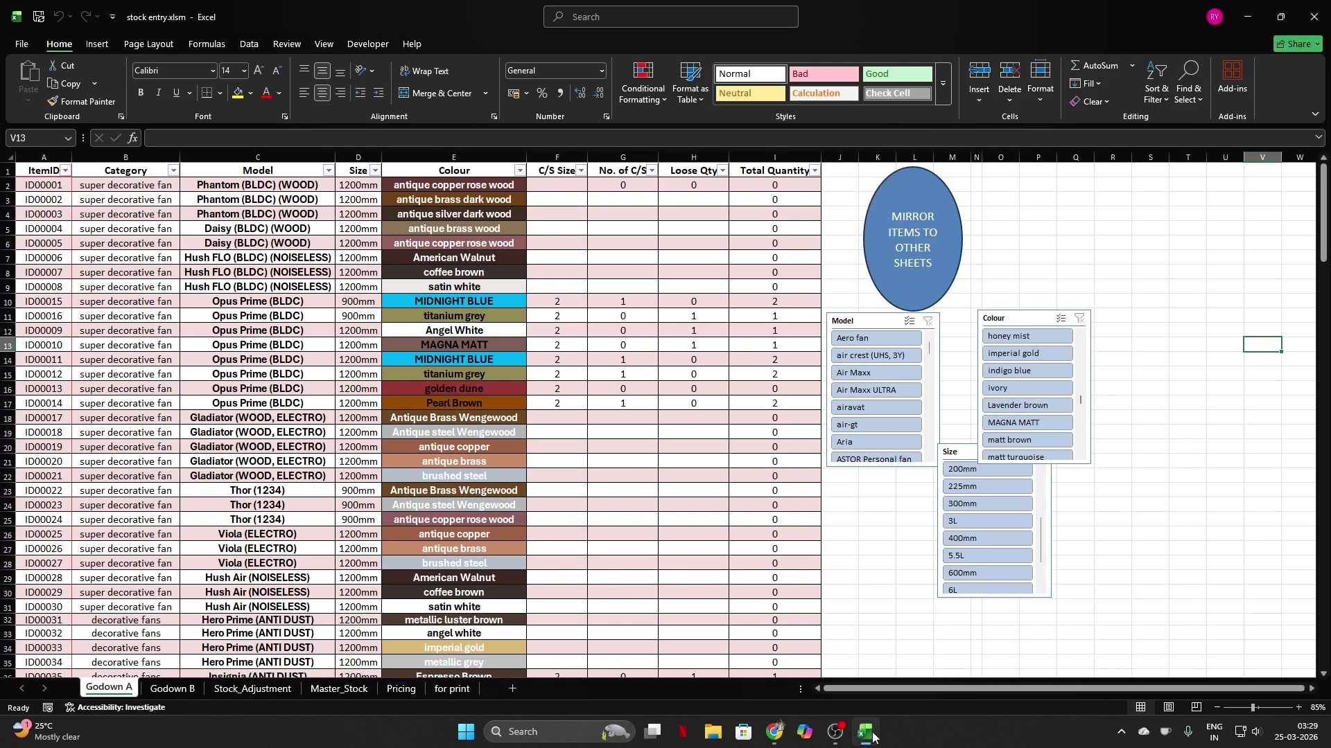 Stock management inventory tracker